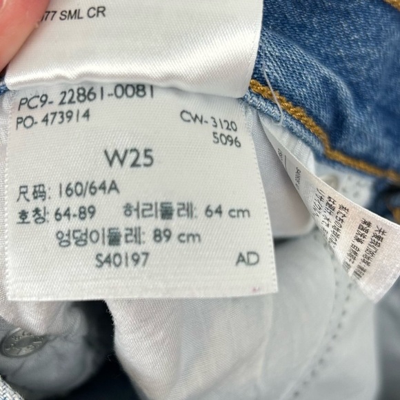 Levi's Wedgie Jeans Size 25 High Rise Denim - Picture 8 of 9